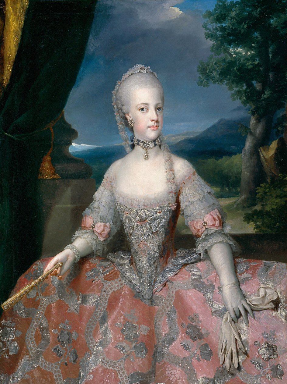 Španělština:  María Carolina de Habsburgo-Lorena, reina de Nápoles Marie Karolína Habsbursko-Lotrinská, královna neapolská od Anton Raphael Mengs