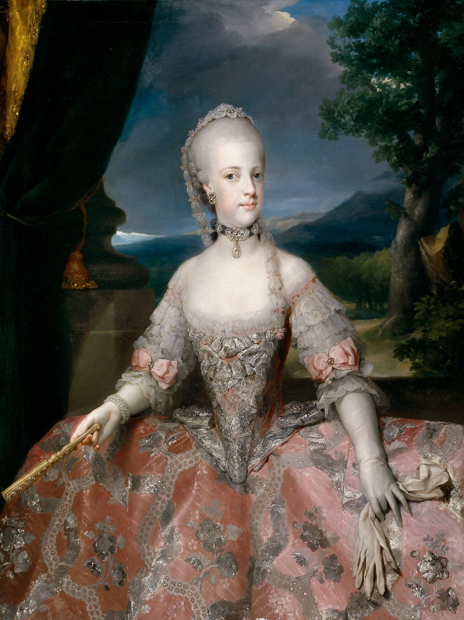 Španělština:  María Carolina de Habsburgo-Lorena, reina de Nápoles Marie Karolína Habsbursko-Lotrinská, královna neapolská od Anton Raphael Mengs