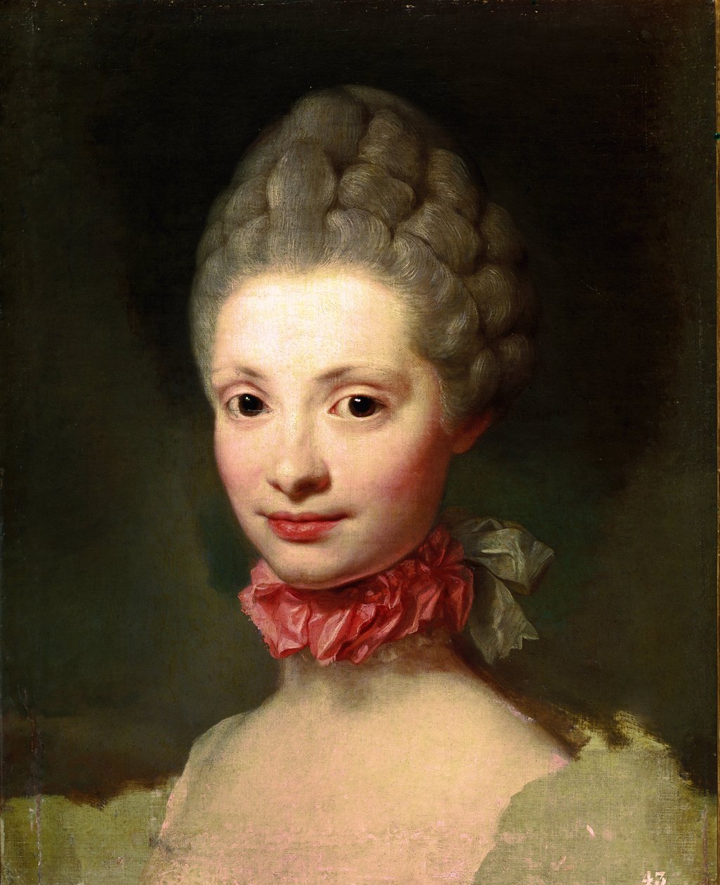 Nedokončený portrét Marie Louise de Bourbon-Parma (olej na plátně od Anton Raphael Mengs