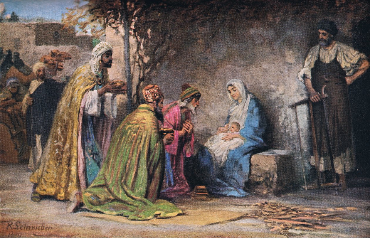 The Adoration, od Hulberts Story of the Bible vydané The John Winston Company, 1932 od Anton Robert Leinweber