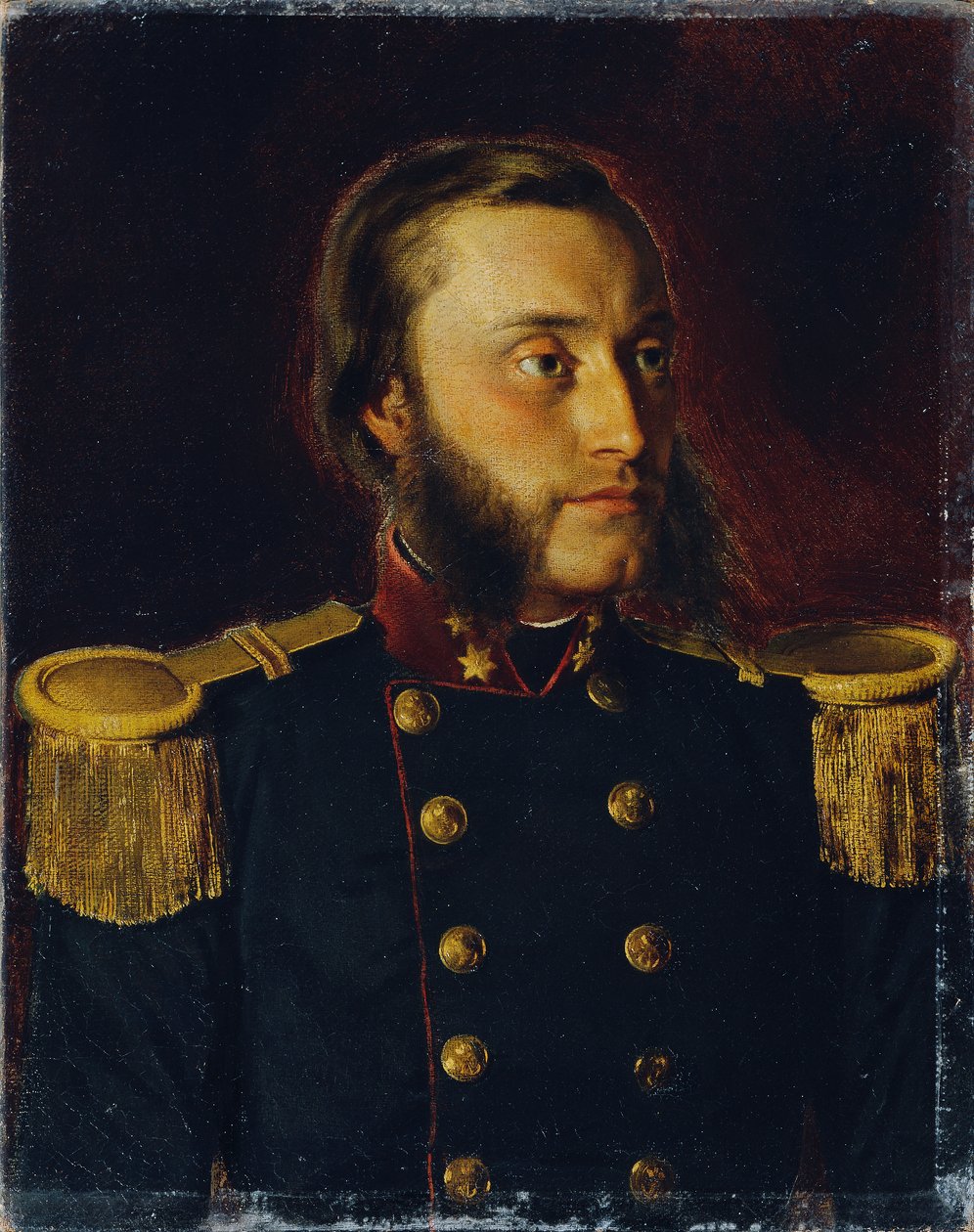 Lodní inženýr Josef von Romako jako nadporučík od Anton Romako