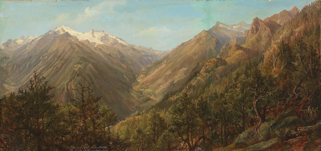 Pohled z Thörlu do údolí Molda s vrcholem Hochalpenspitzl od Anton Schiffer