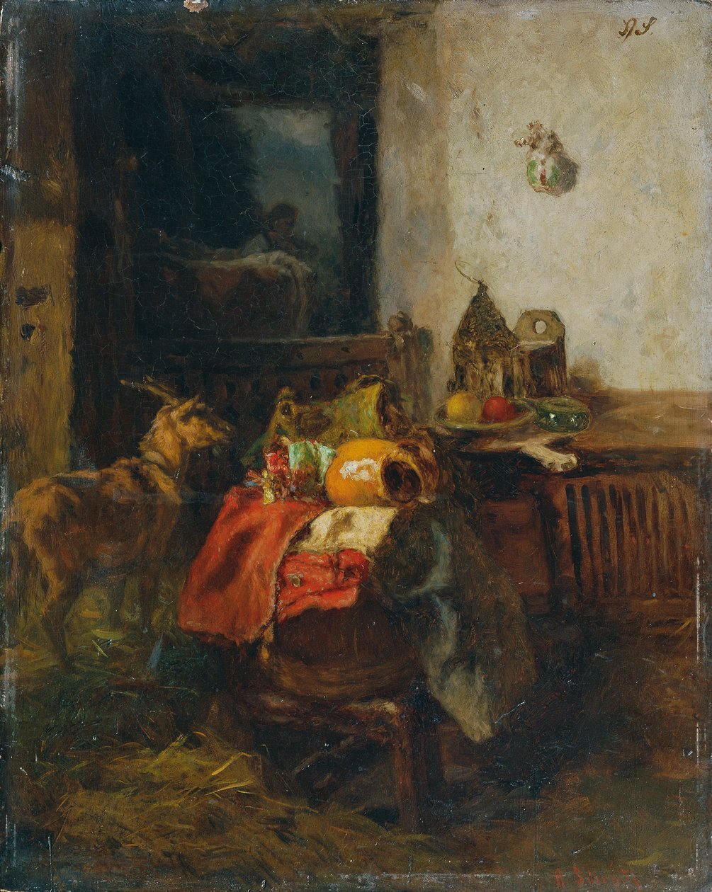Selský pokoj se zátiším od Anton Schrodl