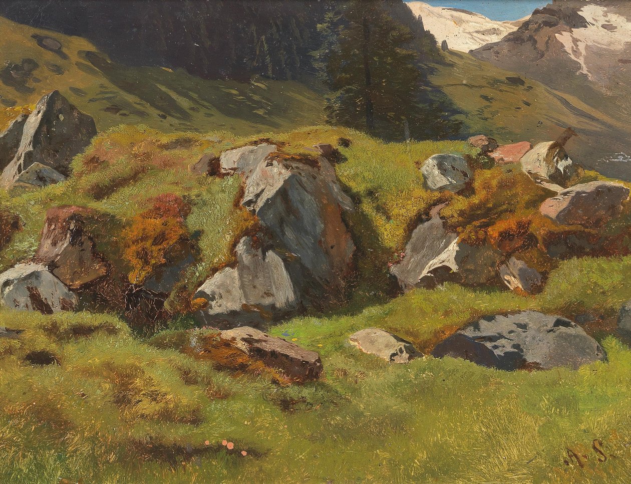 Studie hornin ve Ferleitenu od Anton Schrodl