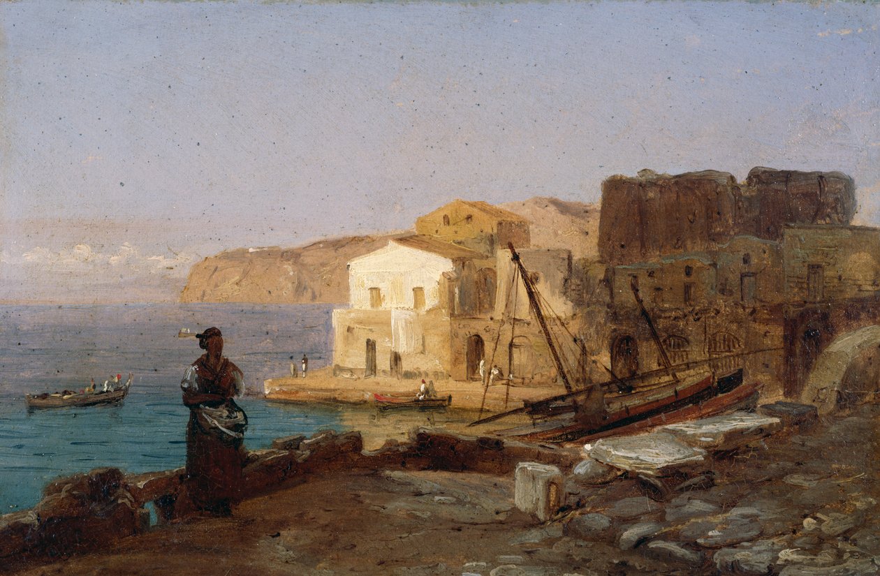 Marina Grande v Sorrentu od Anton Sminck Pitloo