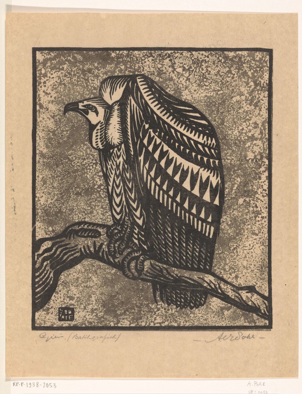Gier (původní název na objektu) od Anton Vincent Emanuel Pohl (signed by artist)