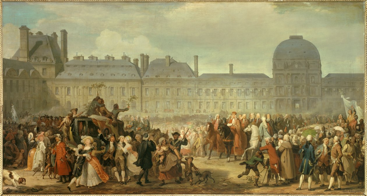Zveřejnění Versailleské smlouvy před palácem Tuileries 25. listopadu od Anton van Ysendyck