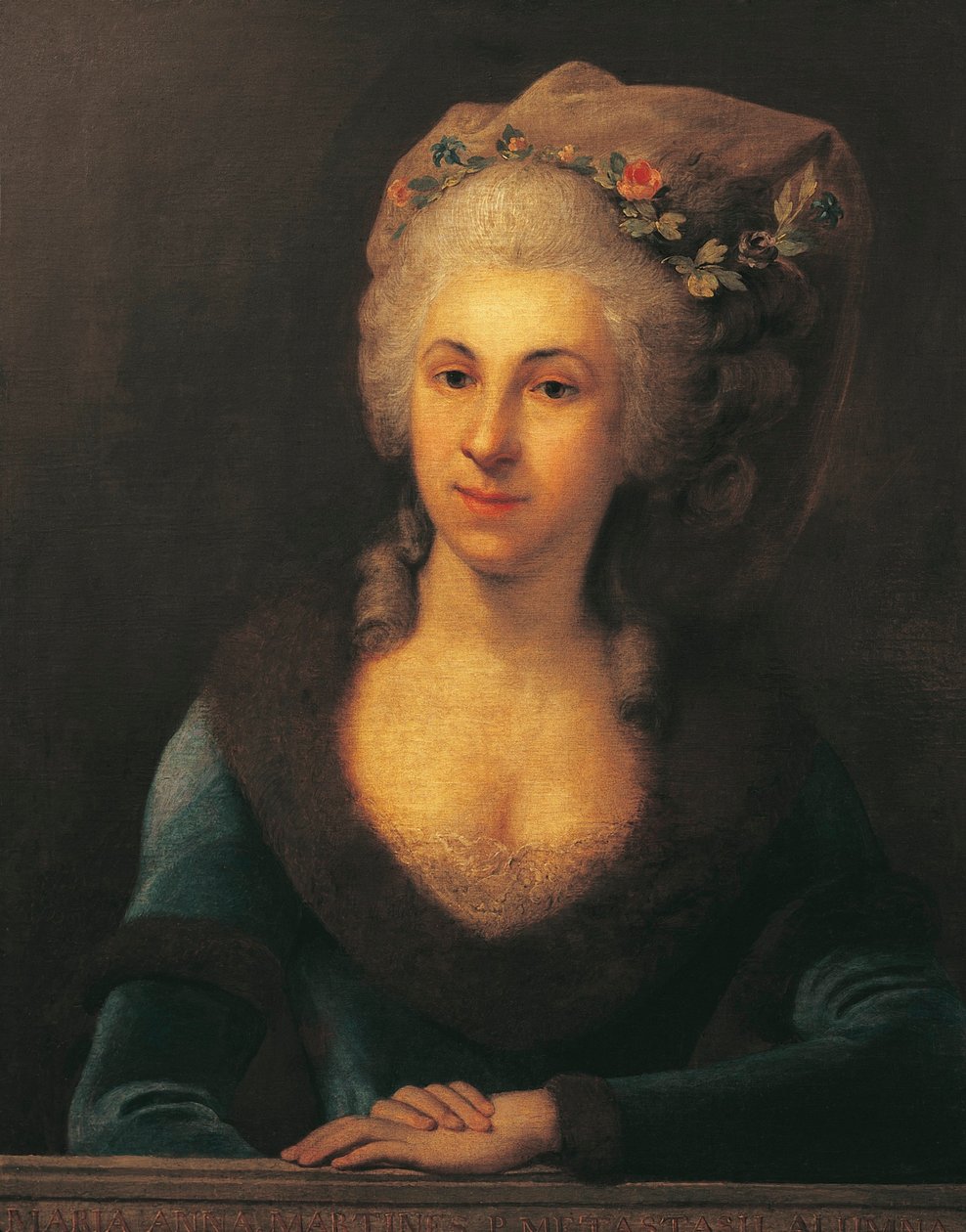 Rakousko, Vídeň, Portrét zpěvačky a skladatelky Marianne von Martines, studentky Franze Josepha Haydna od Anton von Maron