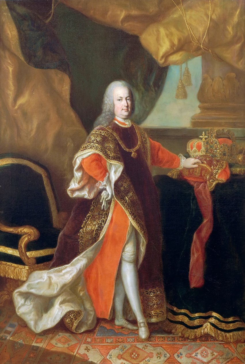 Portrét císaře Františka I. Rakouského 1708-1765 od Anton von Maron