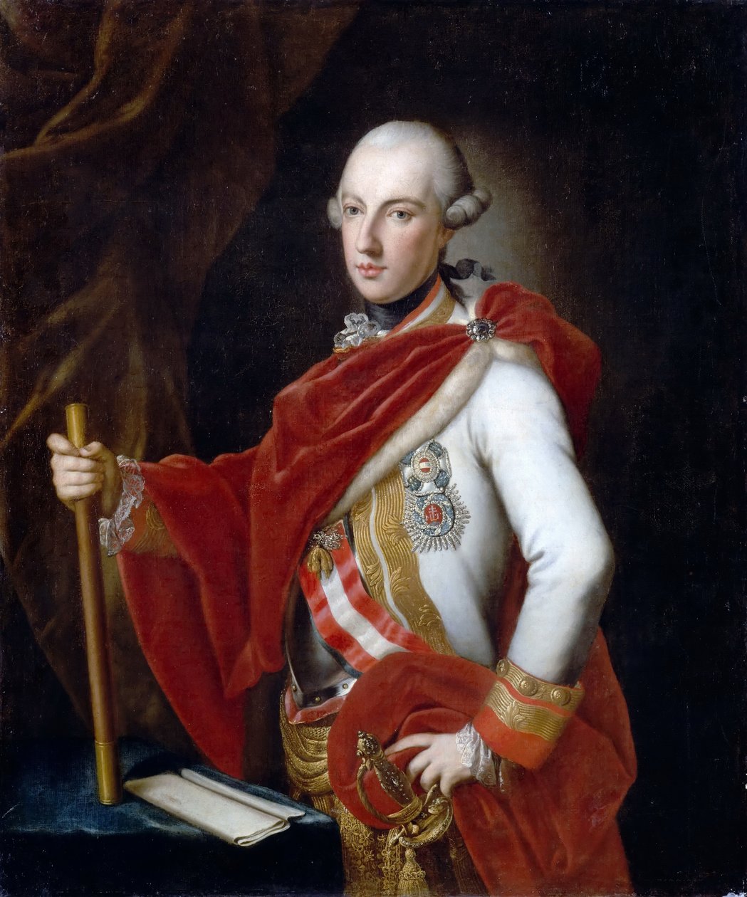 Portrét císaře Josefa II 1741-1790 od Anton von Maron