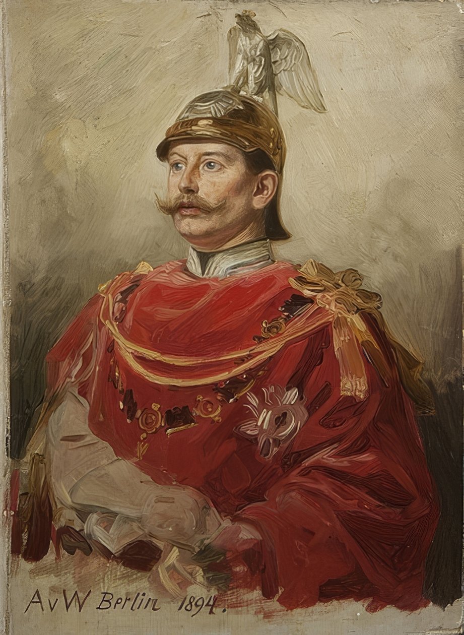 Portrét Wilhelma II. (1859-1941), německého císaře a pruského krále. 1894 od Anton Alexander von Werner