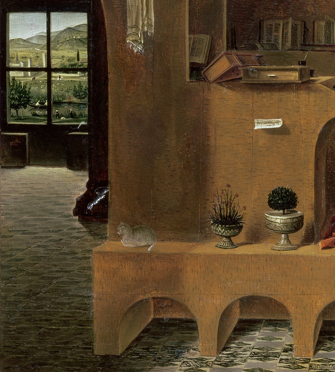 St. Jeroným ve své pracovně, kolem roku 1475 (detail 29420) od Antonello da Messina