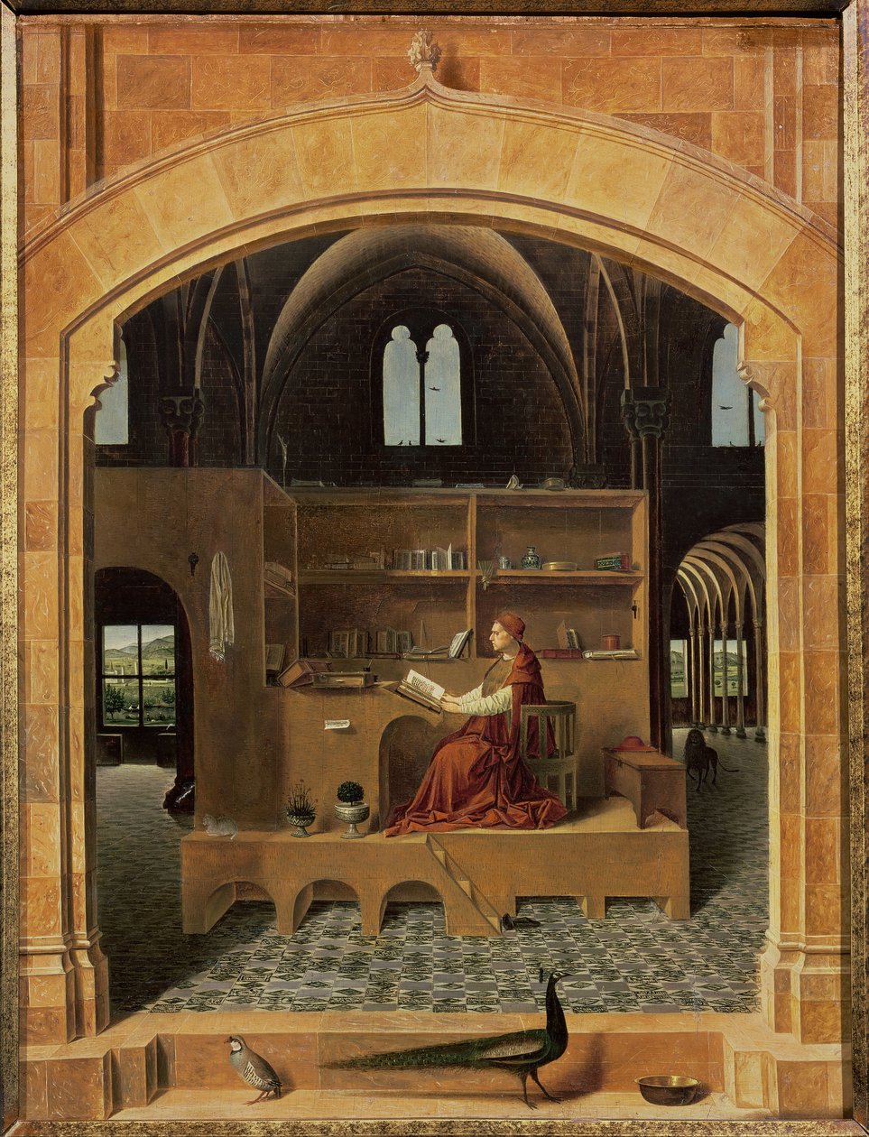St. Jeroným ve své studii, kolem roku 1475 (podrobnosti viz 259352) od Antonello da Messina