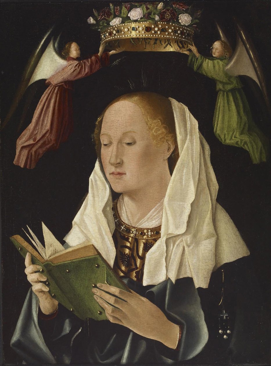 Panna Maria Čtení, kolem 1460-62 (tempera a olej na dřevěné desce) od Antonello da Messina