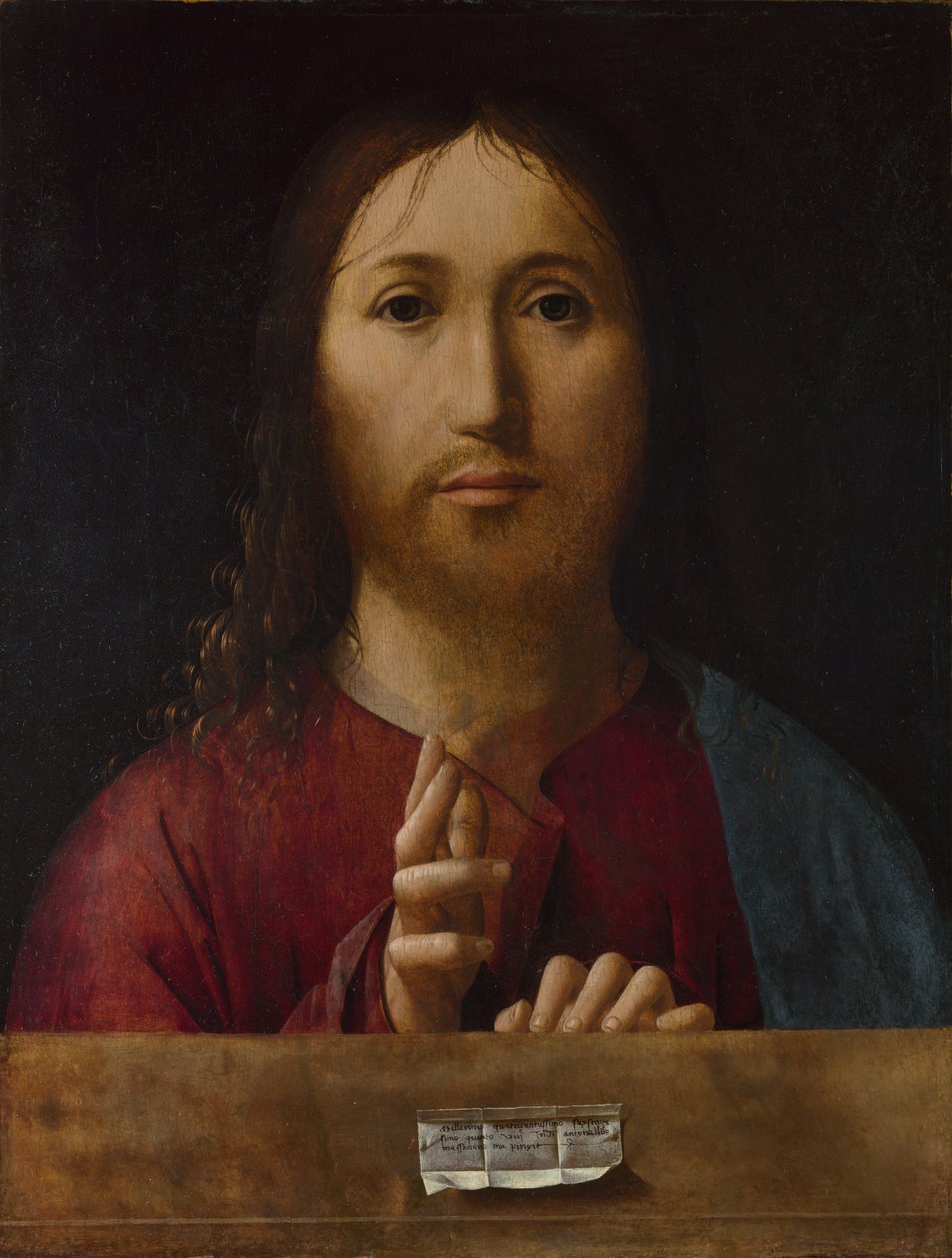 Kristovo požehnání, 1465 od Antonello da Messina