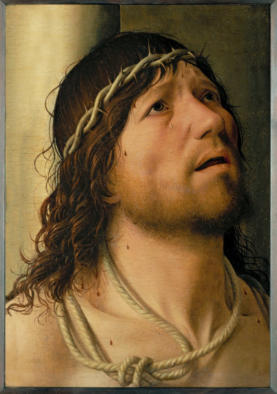 Kristus na pranýři (olej na dřevě) od Antonello da Messina