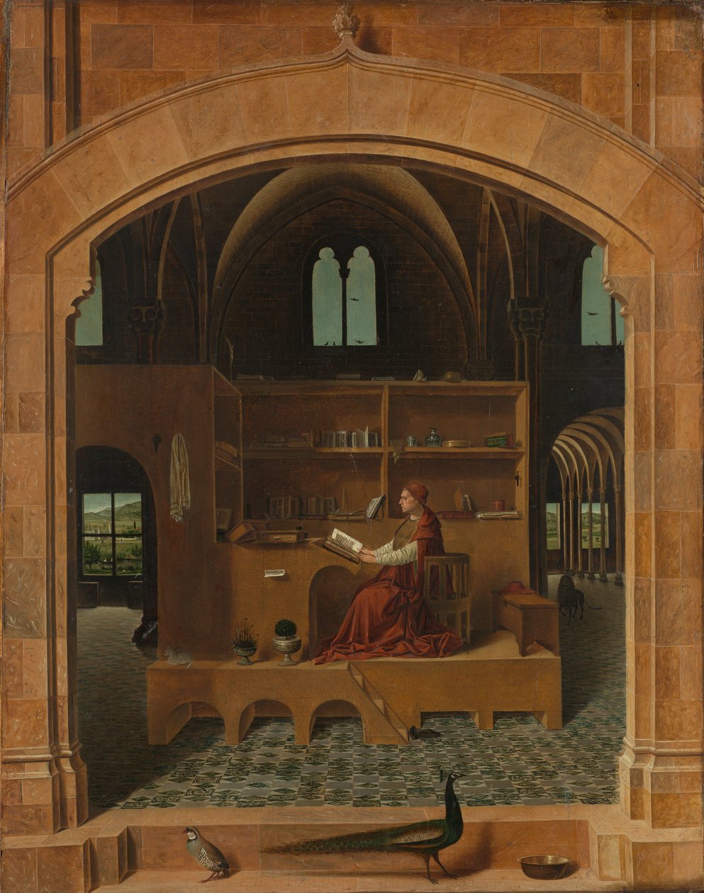 Svatý Jeroným ve své pracovně od Antonello da Messina