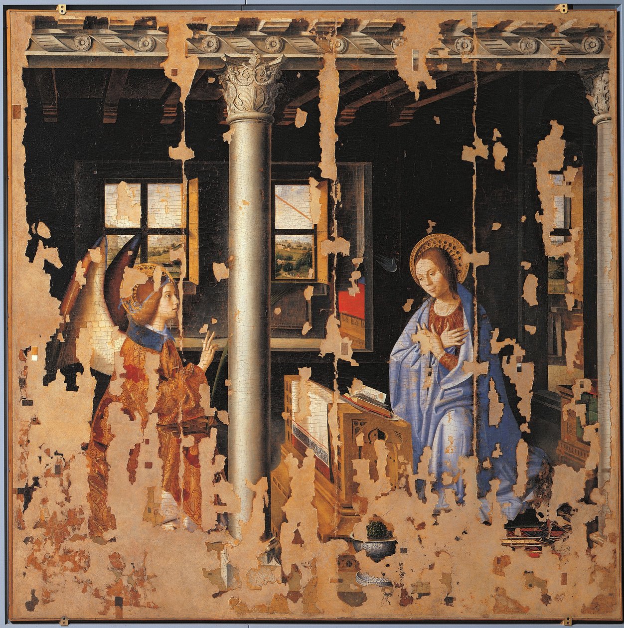 Zvěstování, Fragment od Antonello da Messina