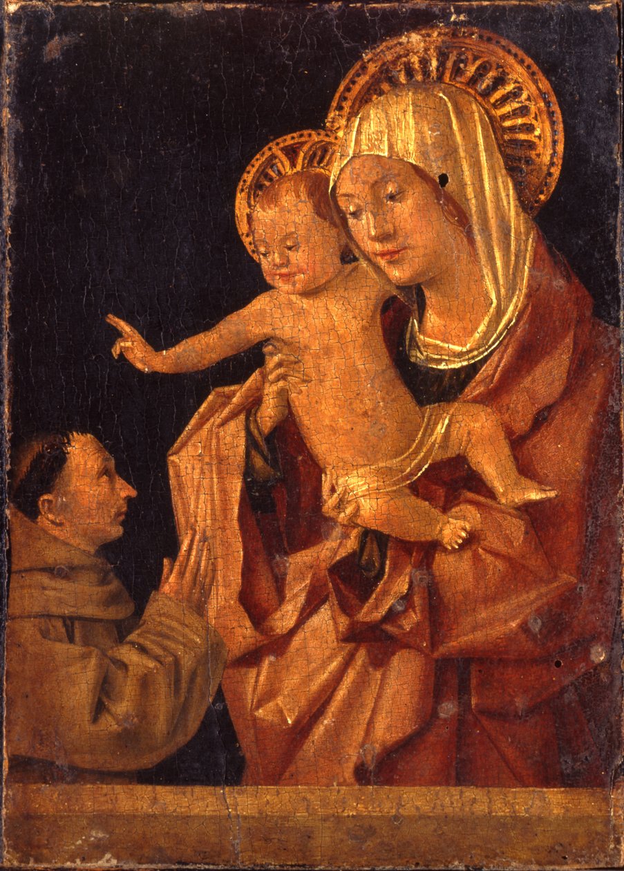 Madona s dítětem s františkánským mnichem v adoraci od Antonello da Messina