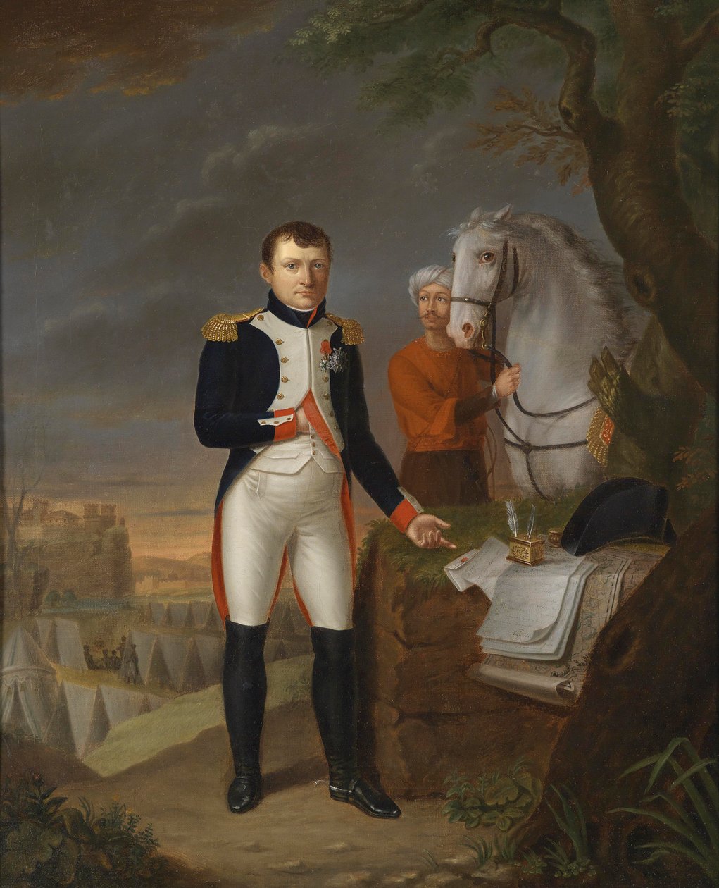 Napoleon v noci po bitvě u Ebelsbergu, 3.-4. Století. Května 1809 od Antoni Jan Blank