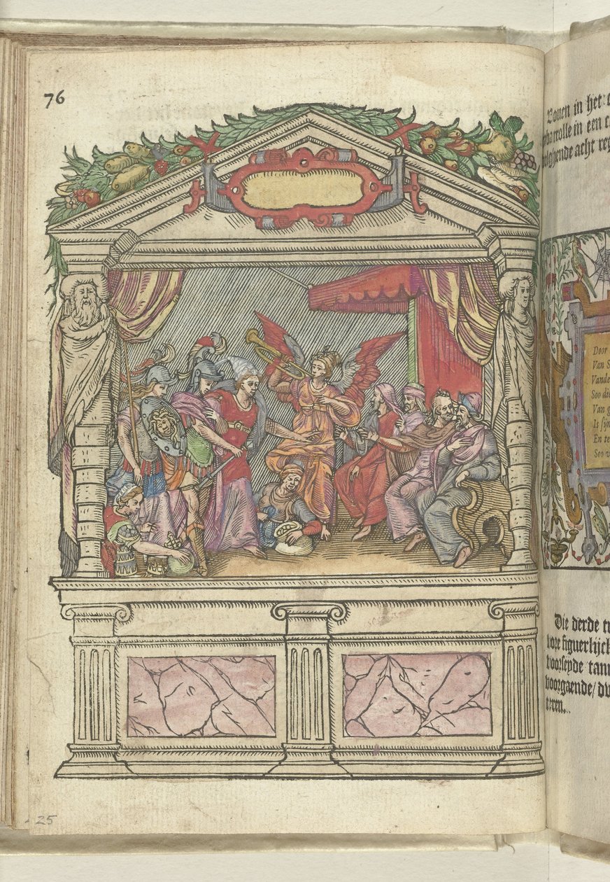 Jeviště s alegorickým znázorněním na náměstí Grote Markt, 1578 od Antoni van Leest