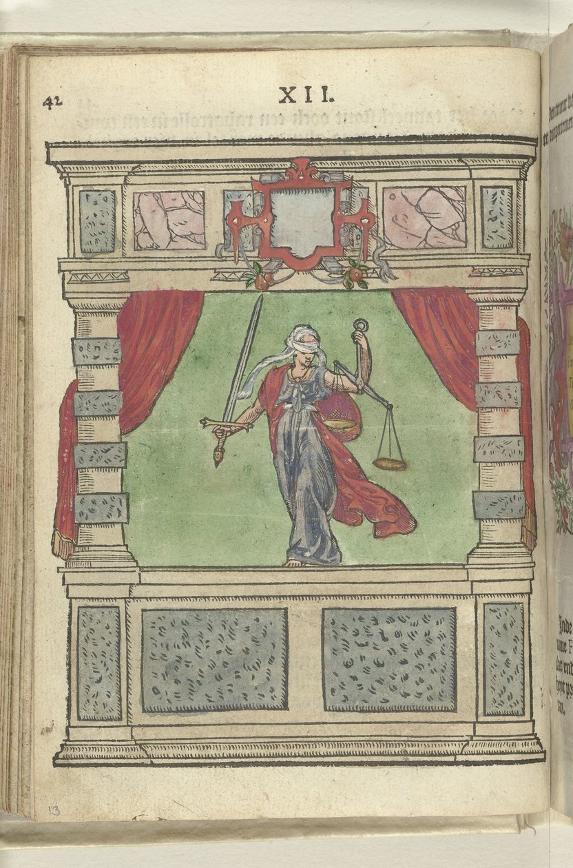 Scéna s personifikací spravedlnosti (Justitia), 1578 od Antoni van Leest