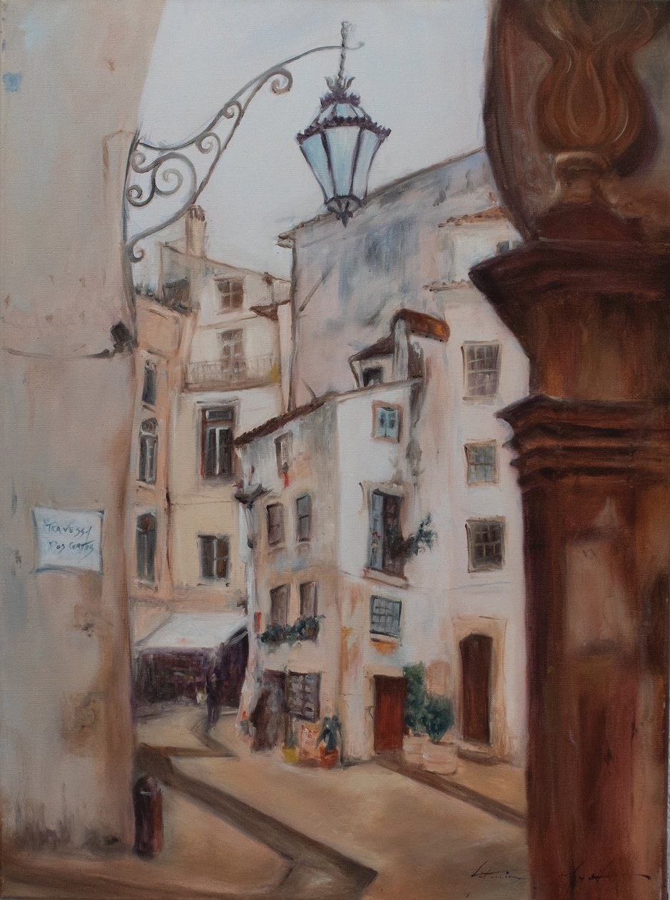Coimbra, Portugalsko, 2015 (olej na plátně) od Antonia Myatt