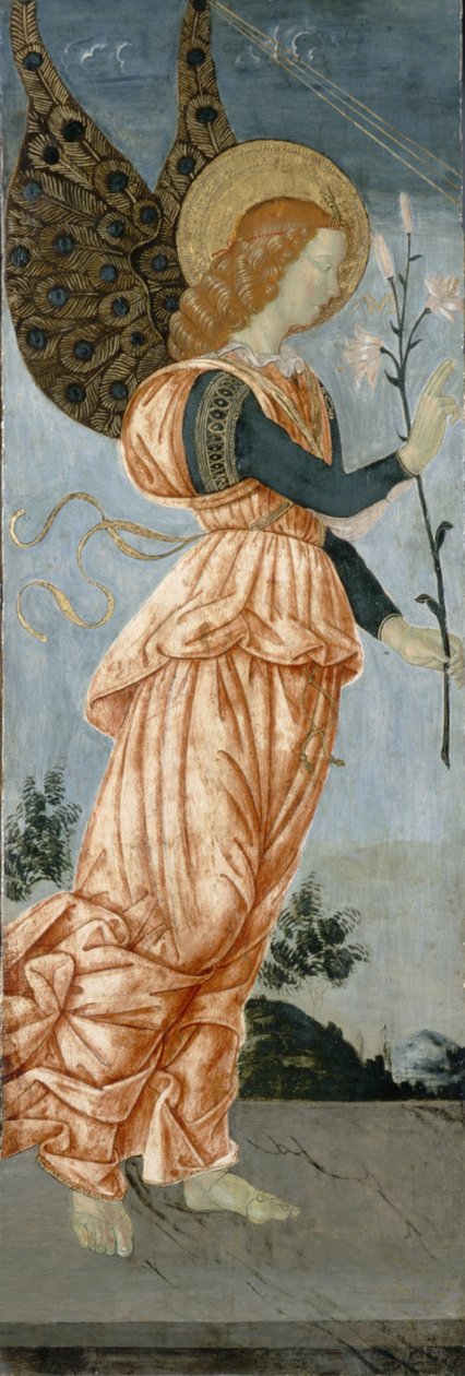 Anděl zvěstování, cca 1500 (tempera na topolovém dřevě) od Antoniazzo Romano