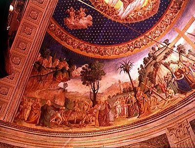 Objev kříže. Svatá Helena Odkrývání kříže a oživování mrtvého muže od Antoniazzo Romano