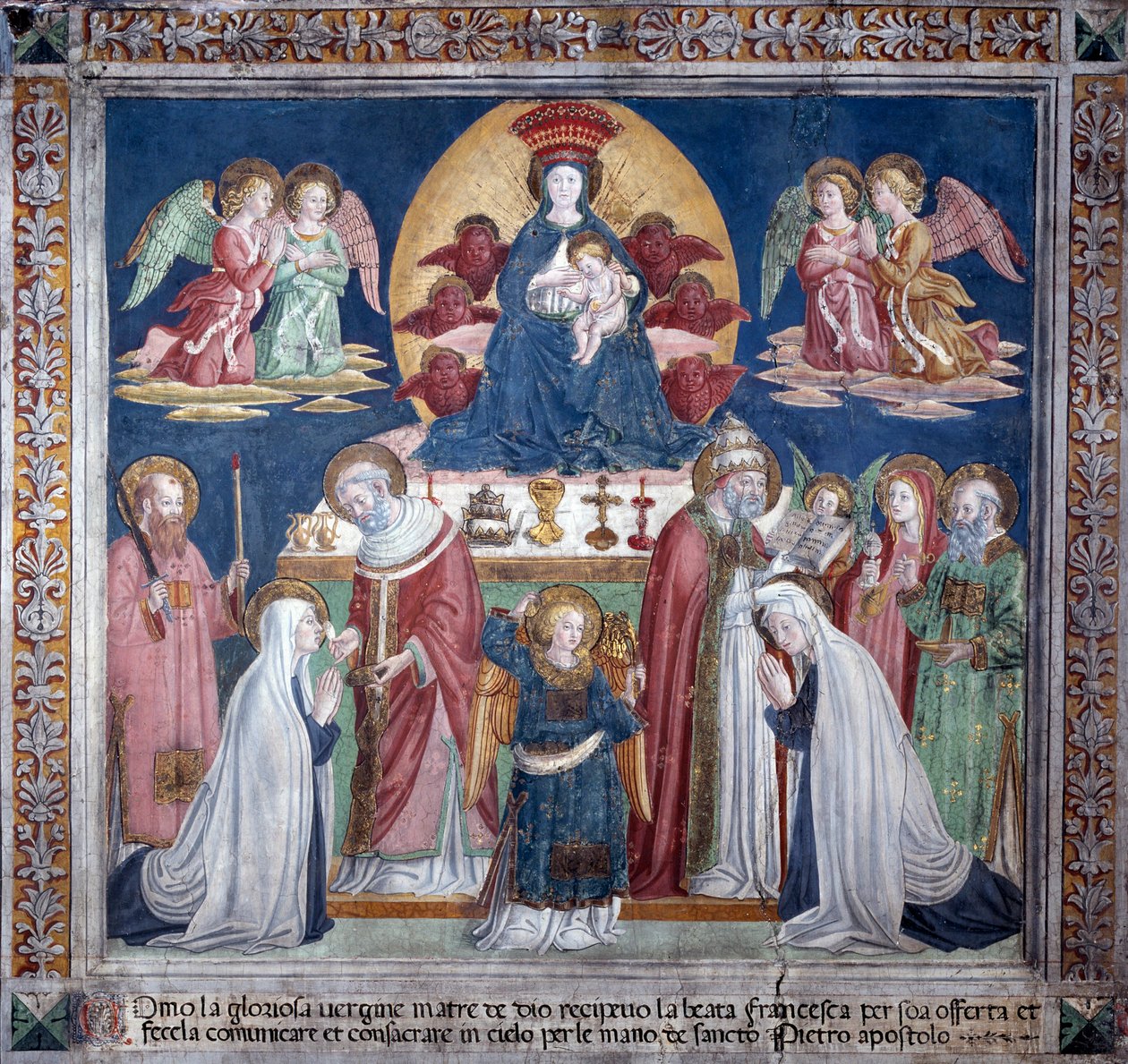 Život svaté Francescy Romany: Na Štědrý den od Antoniazzo Romano