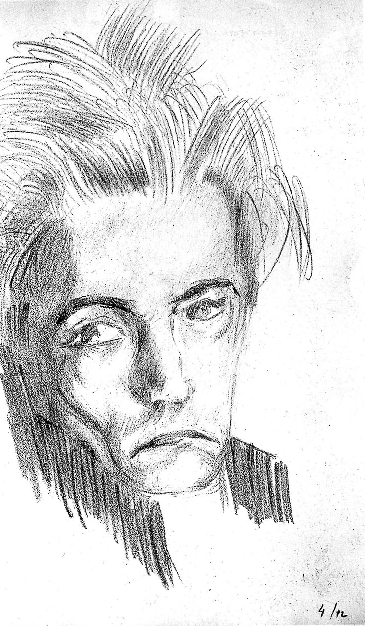 Autoportrét (litho) od Antonin Artaud