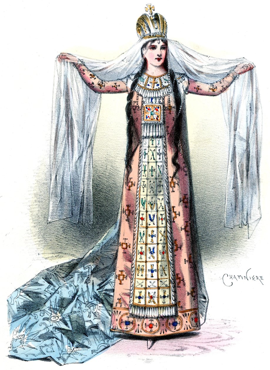 Massenet - Esclarmonde - Sibyl Sanderson, role Esclarmonde, prolog 1. scéna - Antonin-Marie Chatinière, 1889 od Antonin Marie Chatiniere