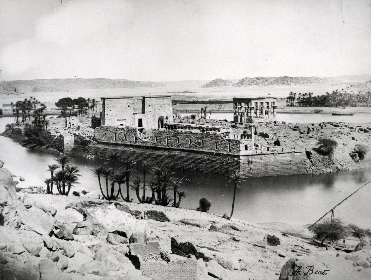 Philae, kolem 1860-80 od Antonio Beato