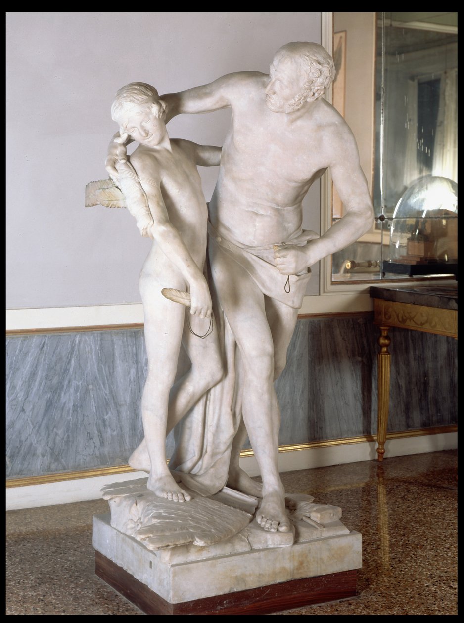 Daedalus a Ikaros (mramor) od Antonio Canova