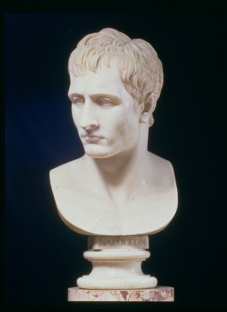 Portrétní busta Napoleona Bonaparta (mramor) od Antonio Canova