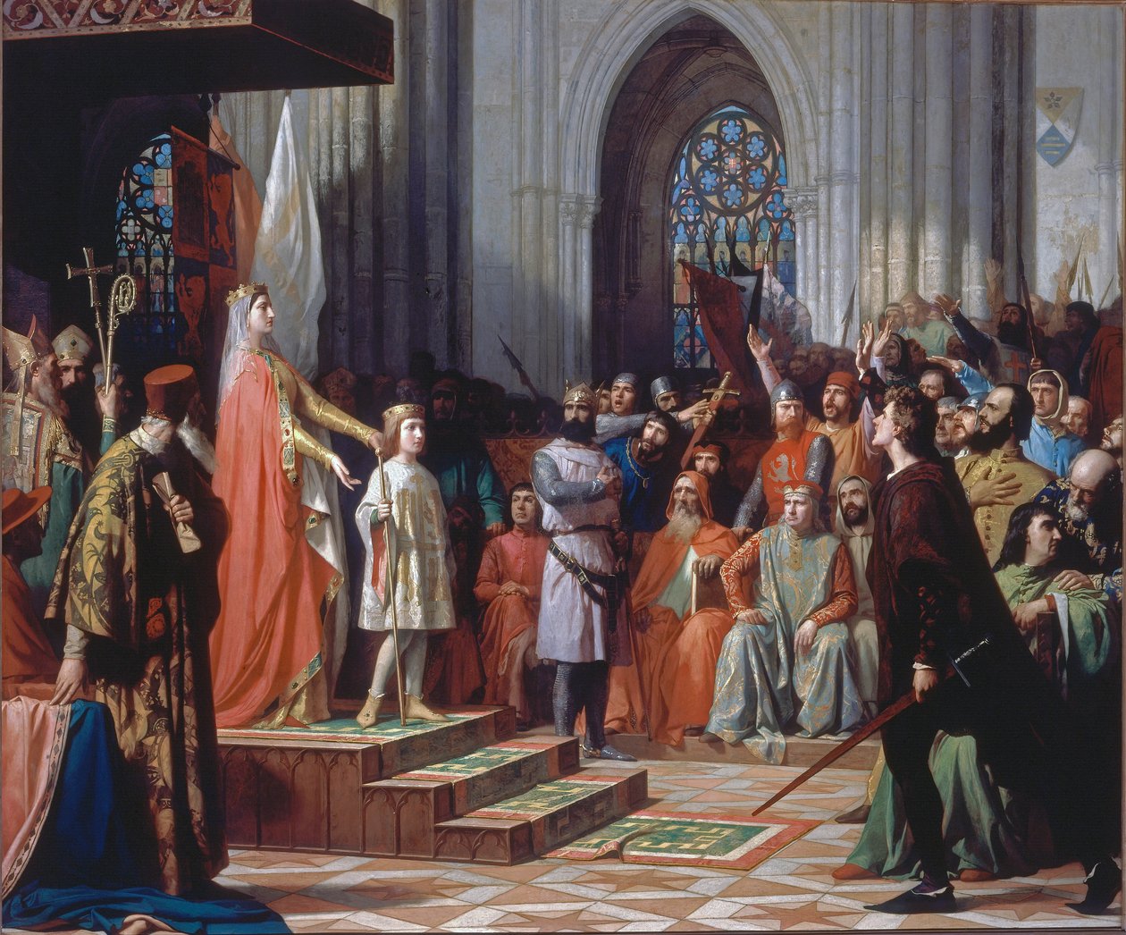 María de Molina představuje svého syna Fernanda IV. U soudu ve Valladolidu v roce 1295 od Antonio Gisbert