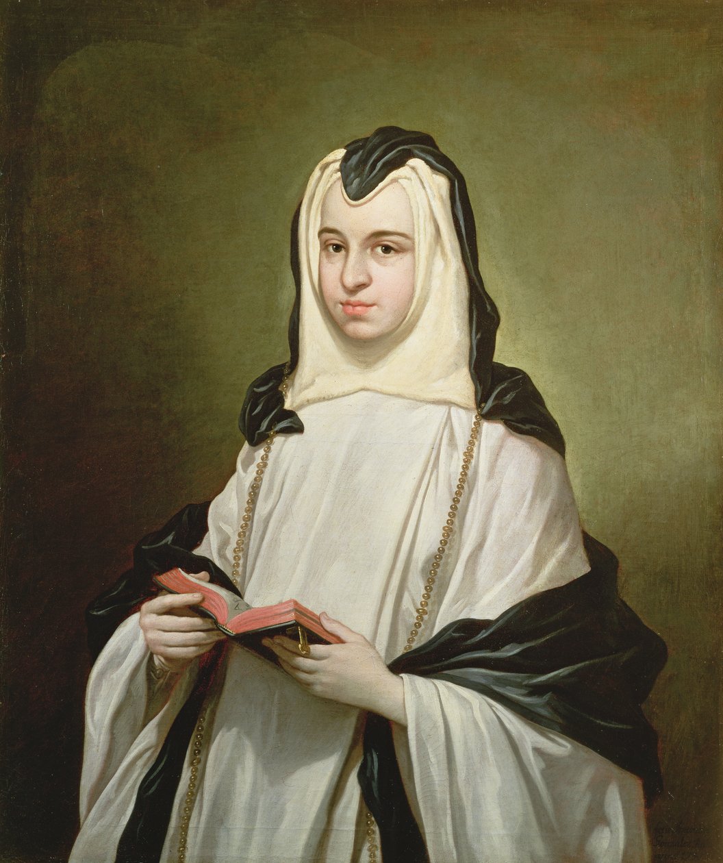 Portrét jeptišky, 1750 od Antonio Gonzalez Ruiz