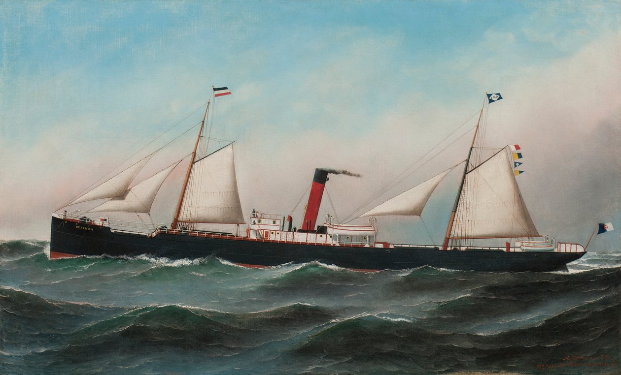 S.S. Oevenum na moři, 1891 od Antonio Jacobsen