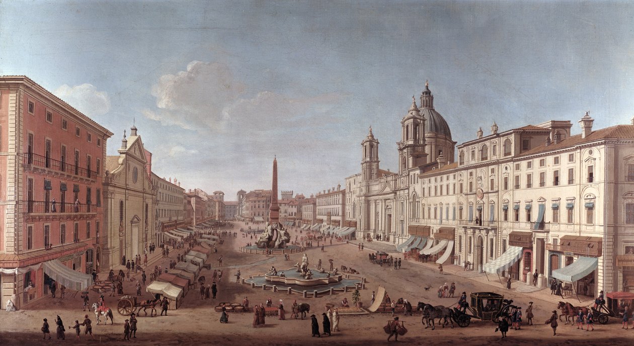 Piazza Navona, Řím od Antonio Joli