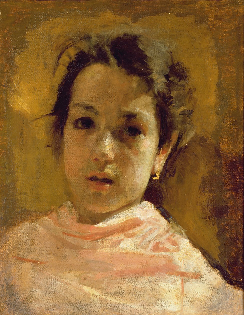 Portrét mladé dívky od Antonio Mancini