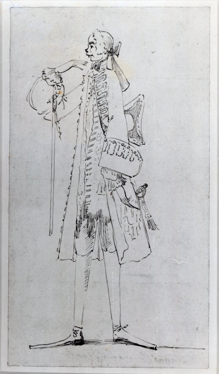 Carlo Maria Broschi, "Farinelli" (tuš na papíře) od Antonio Maria Zanetti
