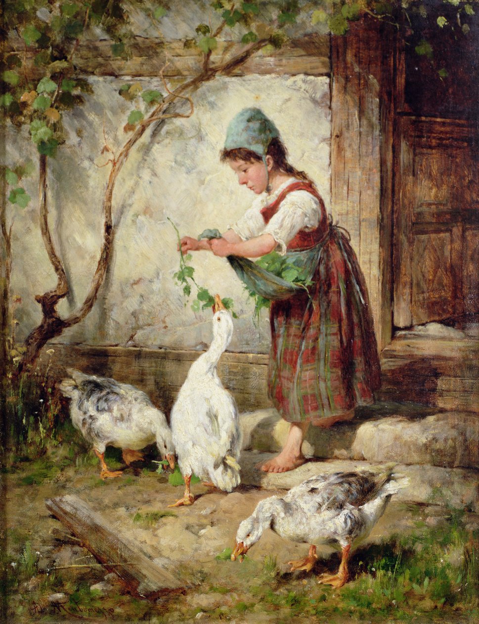 Dívka s husou od Antonio Montemezzano