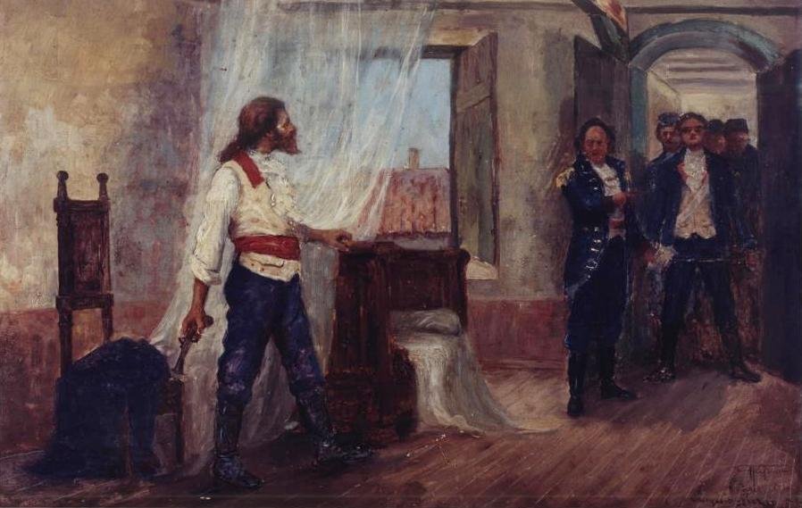 Studie Uvěznění Tiradentes Portugues: Studie pro vězení v Tiradentes od Antonio Parreiras