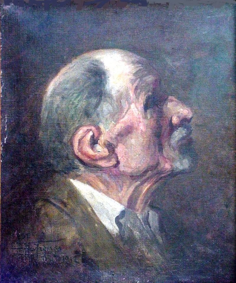 Busta muže - Vedoucí starého muže Paříž, Francie od Antonio Parreiras