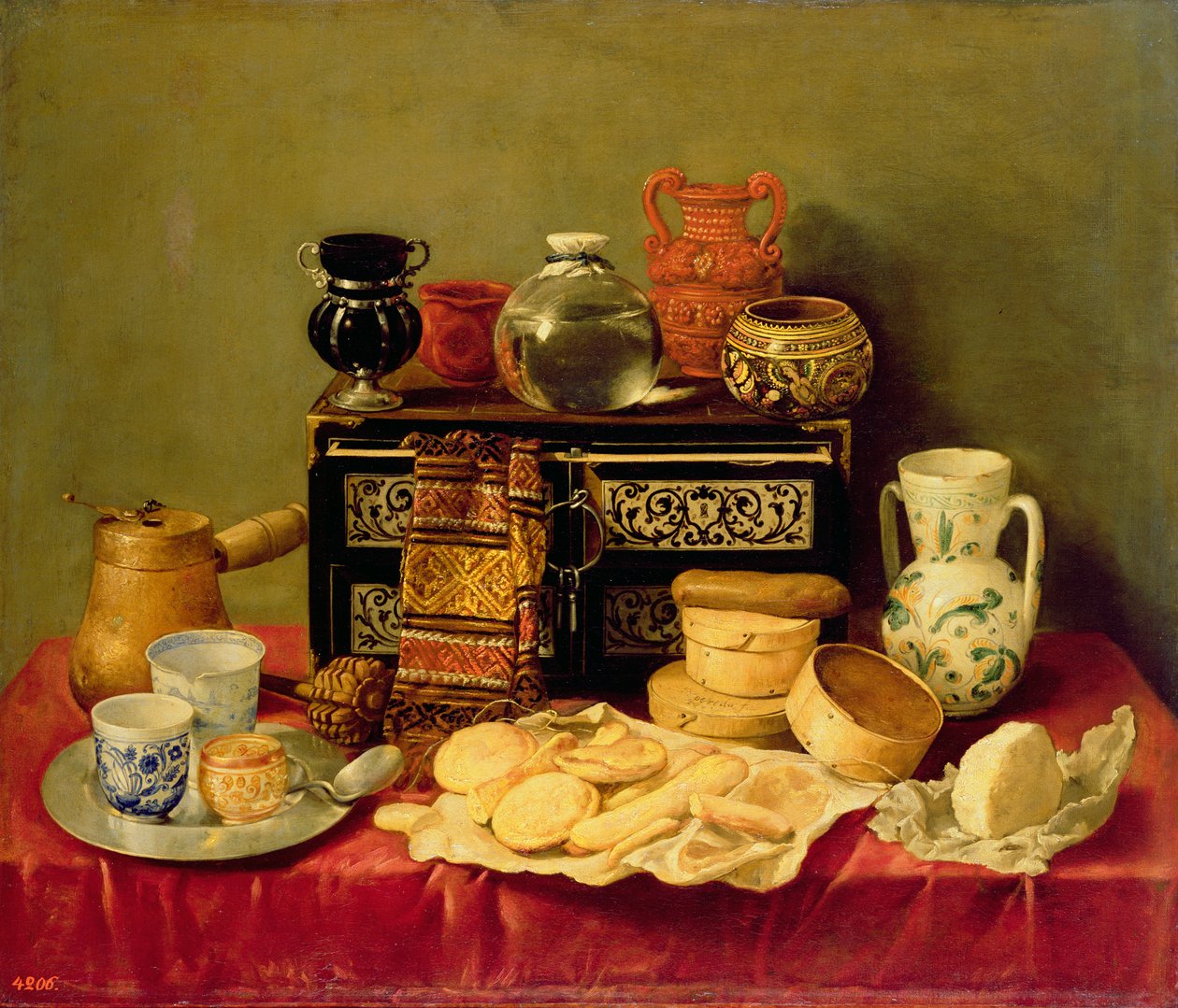 Zátiší s ebenovou truhlou, 1652 od Antonio Pereda y Salgado