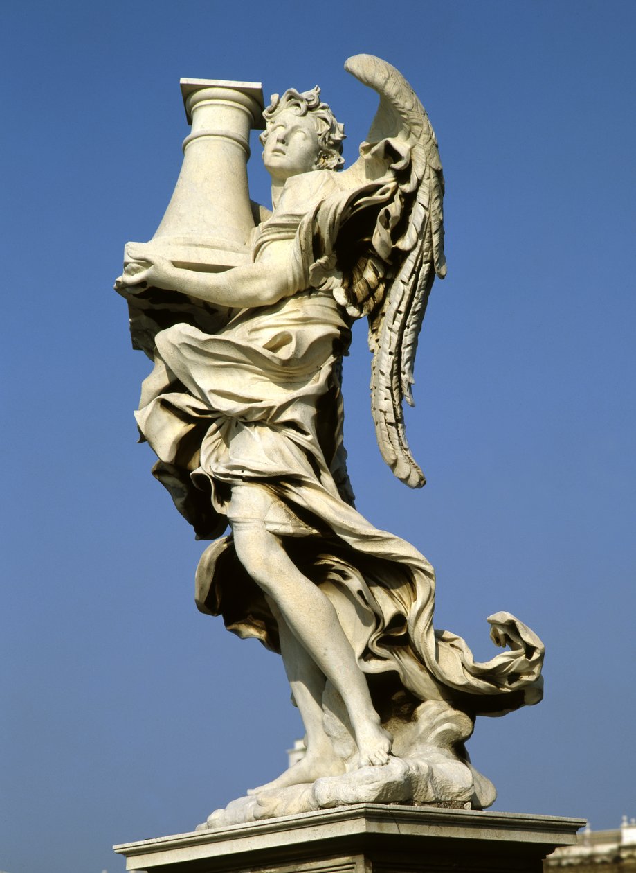 Anděl se sloupem, asi 1669 od Antonio Raggi