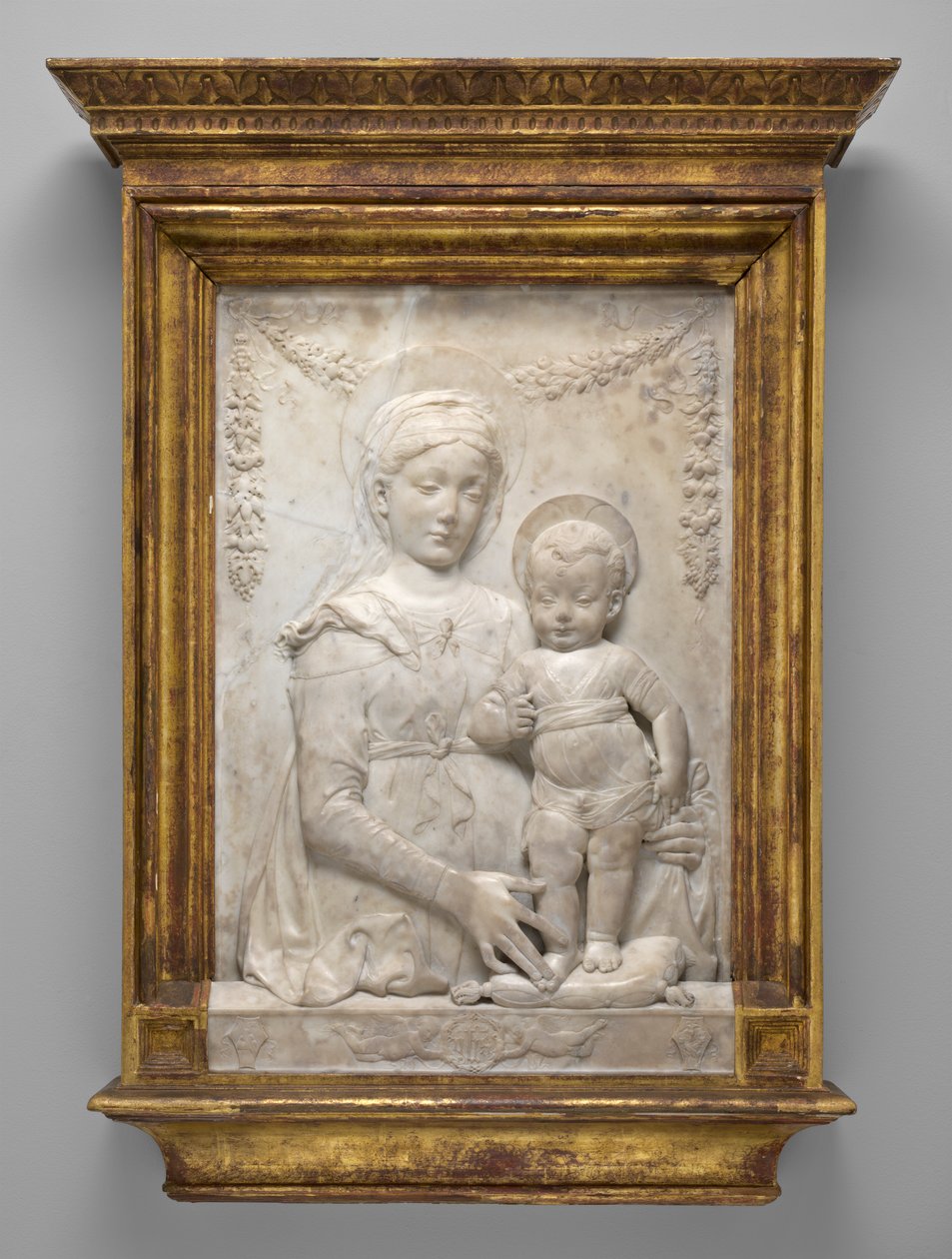 Madonna a dítě, kolem 1475-1478 (mramor) od Antonio Rossellino