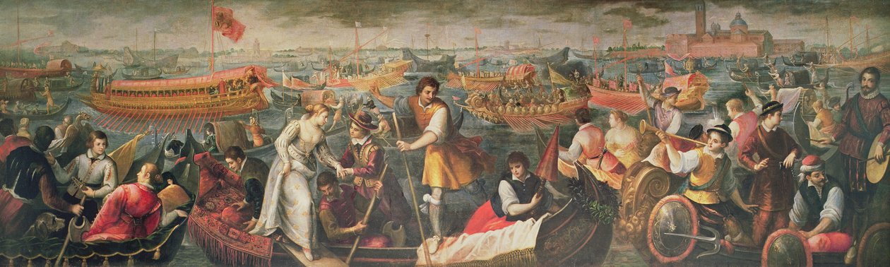 Vylodění Catarino Cornaro v Benátkách v roce 1489 od Antonio Vassilacchi