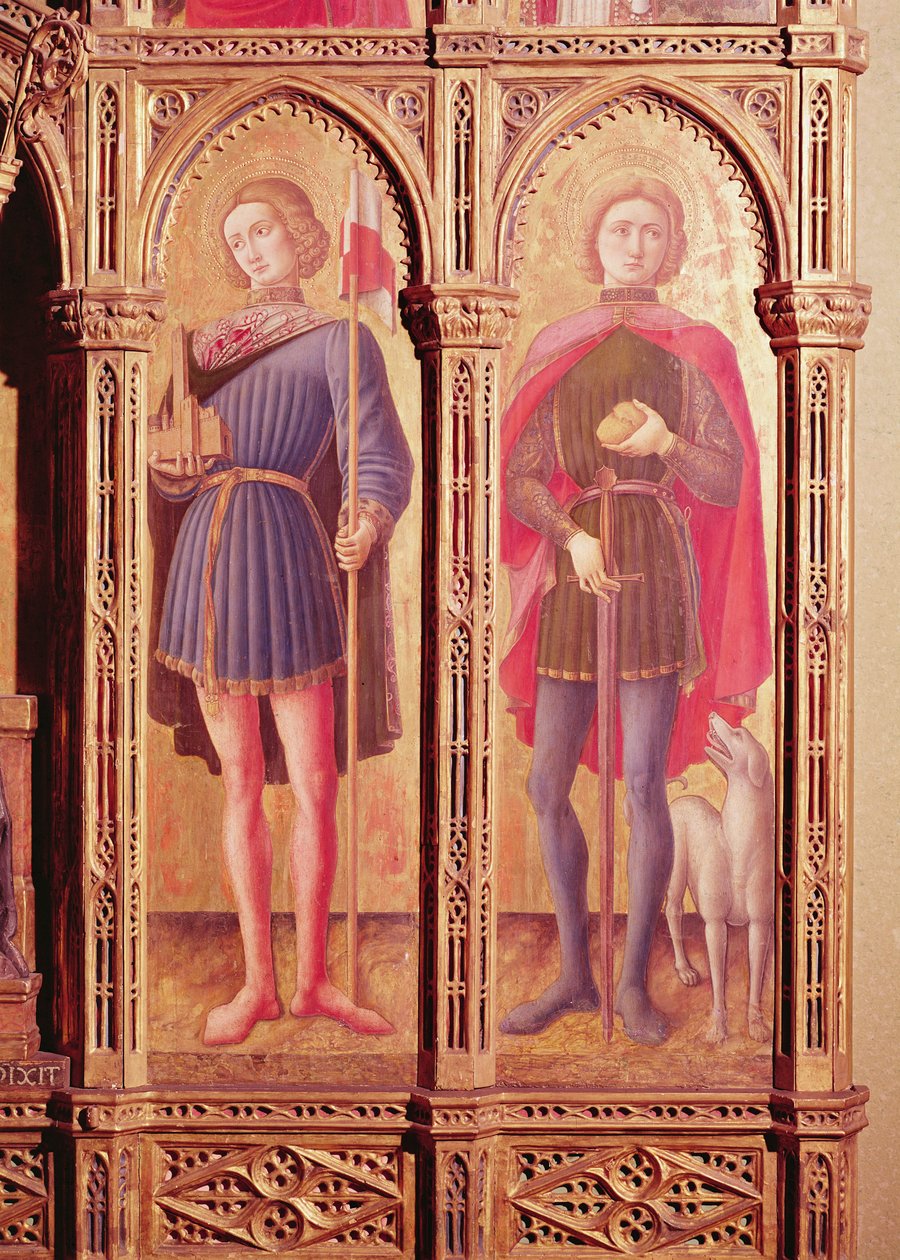 Polyptych Pesaro, detail dvou svatých od Antonio Vivarini