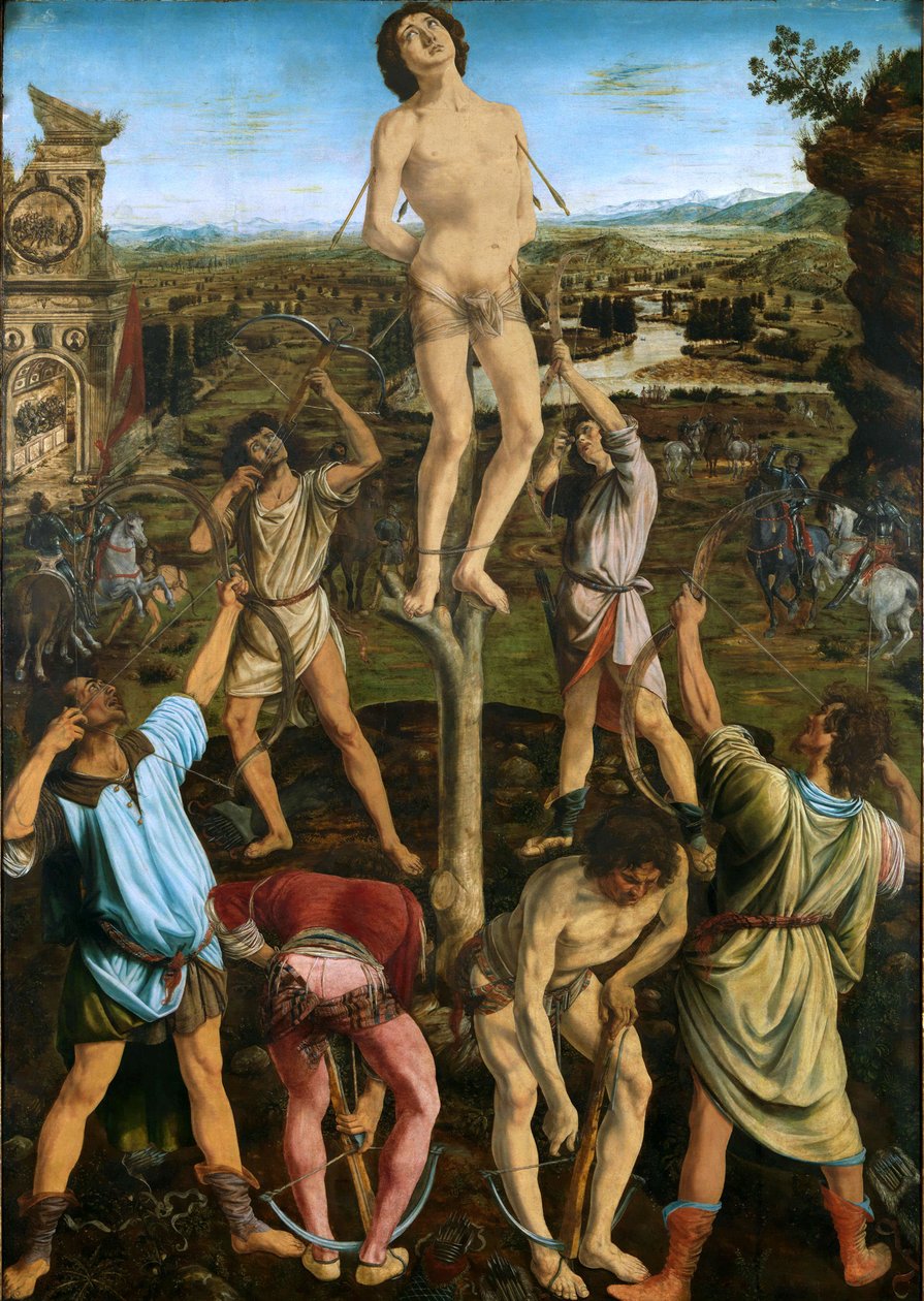 Umučení sv. Šebestiána, 1475 (olej na topolu) od Antonio Pollaiuolo